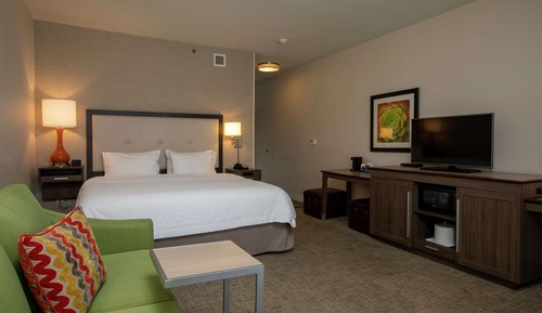 Room, 1 King Bed with Sofa bed, Refrigerator & Microwave