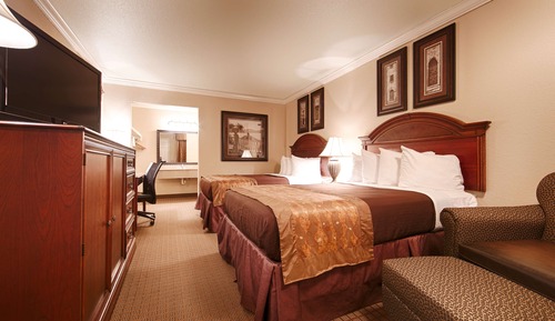 Standard Room, 2 Double Beds, Smoking, Refrigerator & Microwave (SMOKING)