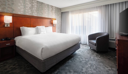 Suite, 1 Bedroom, Courtyard View (Mobility/Hearing Access, Roll-In Shwr)