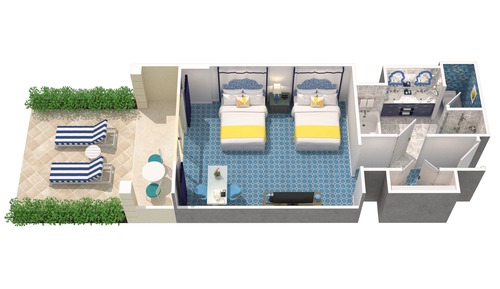 Room, 2 Double Beds, Terrace (Lanai)