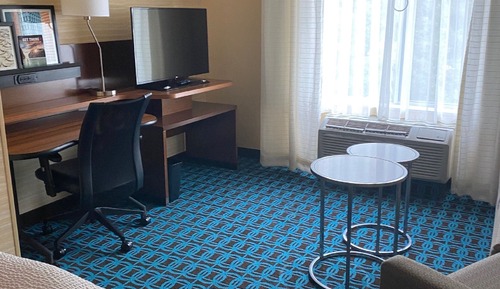 Suite, 1 King Bed with Sofa bed (Hearing Accessible)