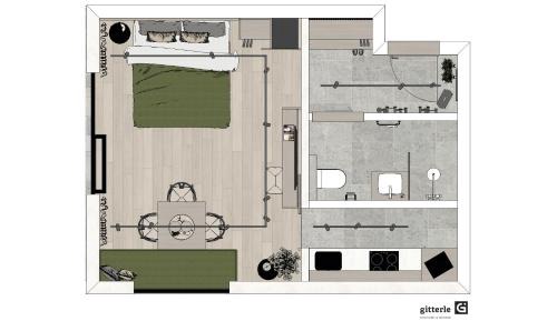 Studio with Garden View
