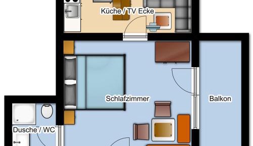 Apartment with Mountain View