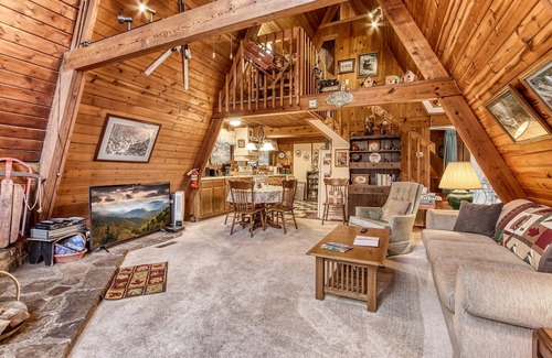 Chalet Village Cabin | 2 Miles to Downtown Gatlinburg! Pools, clubhouse, tennis courts! Near Ober!