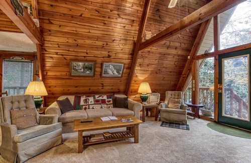 Chalet Village Cabin | 2 Miles to Downtown Gatlinburg! Pools, clubhouse, tennis courts! Near Ober!