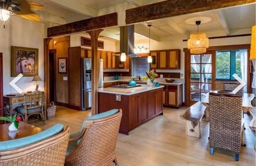 Wainiha House | Beachfront Pool, Hot Tub, ocean & Mt Views 2 bd 2 br + Lanai Bali bed Peaceful