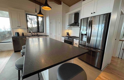 Les Eboulements Ski Chalet | Villa Vivaldi Cottage 197 Contemporary living, Spa, River View