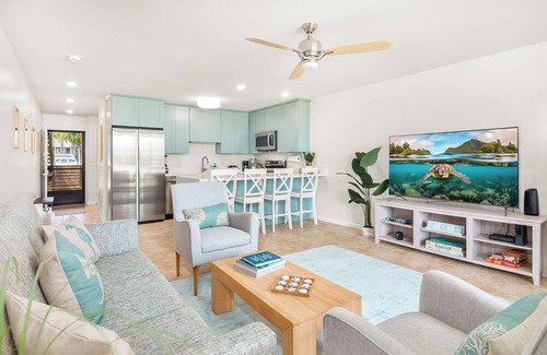 Kahuku Condo | Kuilima Estates West Condo in Turtle BaynSleeps 4: King Bed & Queen Sofa Sleeper