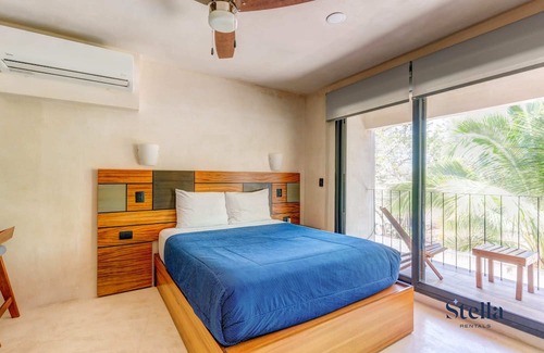 Tulum Apartment | Nicely Equipped Studio, Smart TV, Communal Pool & Lounge, Flinstone-style Gym!