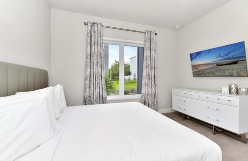 Galilee House | Modern Condo with Large Outdoor Patio. Reunion Resort Water Park Access near Disney at Spectrum Resort Orlando by Rentyl – B16 #137