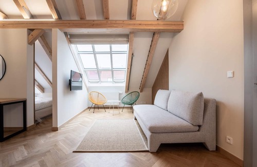 Vinohrady Apartment | Stylish Attic Retreat near Rieger Gardens
