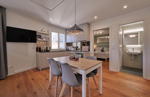 Unterseen Apartment | City Center Apartment with Mountain View, Historic Building, Old Town
