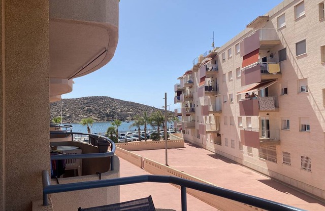 Accessible apartment 50 metres to beach ,large communal pool, sea view balcony