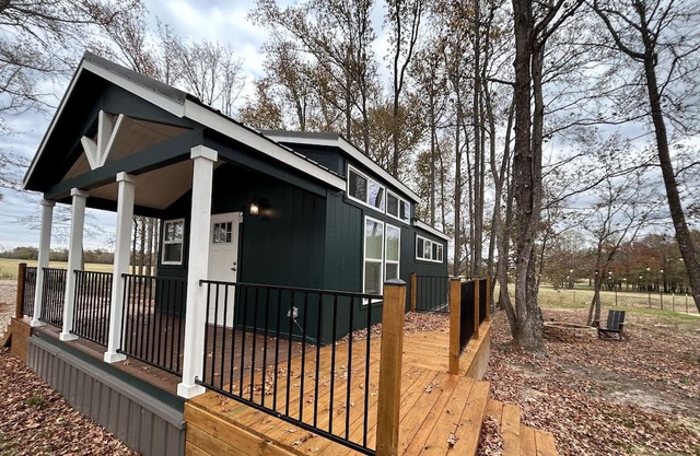 Tiny home nestled in the woods