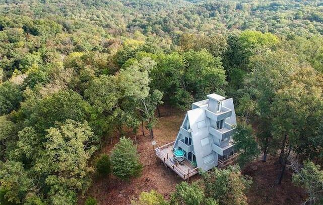West Fork House | Modern A Frame Mountain Top Cabin of The Ozarks