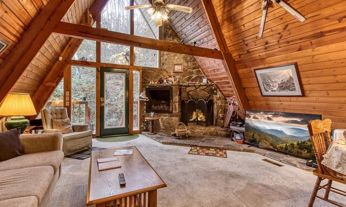 Chalet Village Cabin | 2 Miles to Downtown Gatlinburg! Pools, clubhouse, tennis courts! Near Ober!