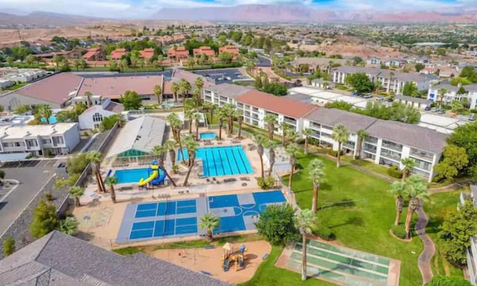 St. George Condo | Palm Tree Paradise. Pools, Waterslides, & More!