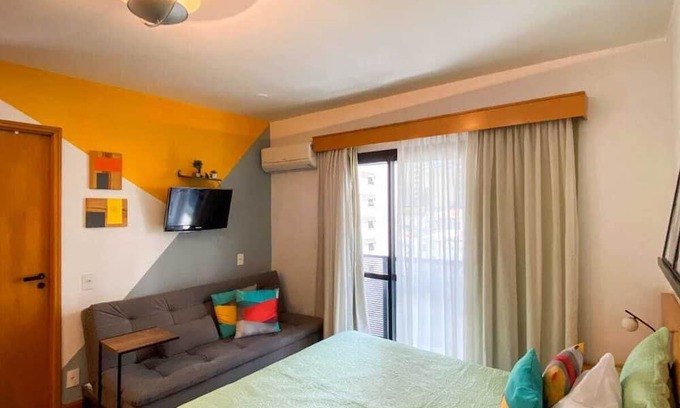 Jardins Apartment | Flat in Jardim Paulista - 12 min from Paulista Avenue - Queen bed and sofa bed